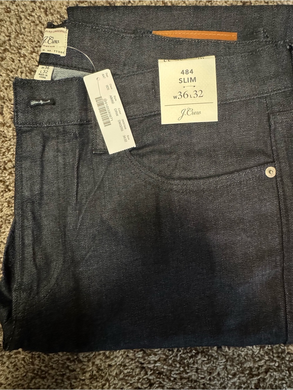 J. Crew Slim Men’s Jeans in Dark Indigo Blue